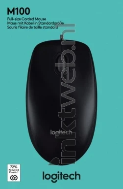 Logitech Muis M100 USB antraciet Front box