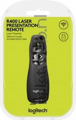 Logitech Presenter R400, Wireless, zwart Front box