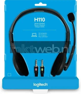 Logitech Headset H110 Audio Stereo Front box