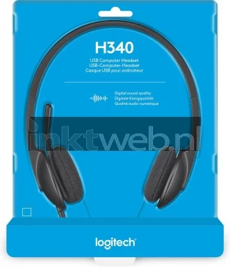 Logitech Headset H340 USB Stereo Front box