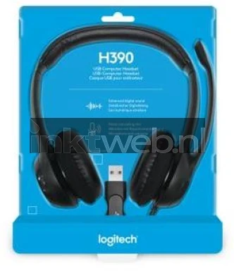 Logitech Headset H390 USB Stereo Front box