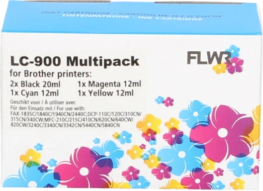 FLWR Brother LC-900 Multipack zwart en kleur