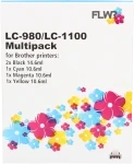 FLWR Brother LC-980 / LC-1100 Multipack zwart en kleur (Huismerk (compatible))