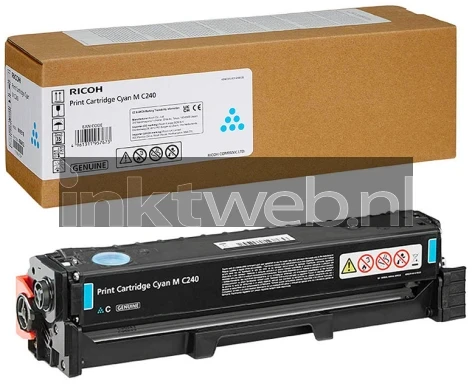 Ricoh M C240 toner cyaan Combined box and product