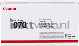 Canon 070 zwart Front box