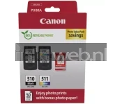 Canon PG-510 / CL-511 Multipack zwart en kleur Front box