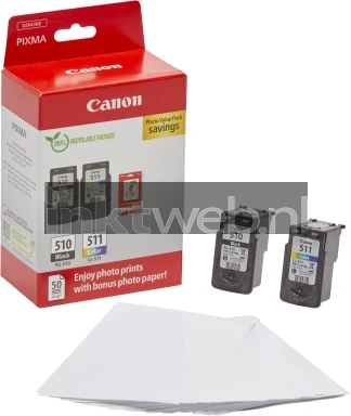 Canon PG-510 / CL-511 Photo Value Pack zwart en kleur