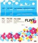 FLWR Canon PGI-35BK TRIPLE zwart (Compatible XXL)