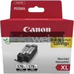 Canon PGI-570XL 2-pack zwart (Origineel Hoge Capaciteit)