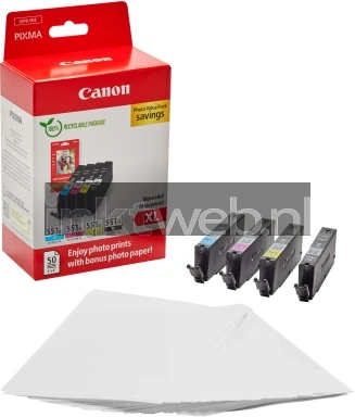 Canon CLI-551XL Photo Value Pack zwart en kleur