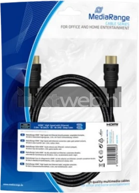 MediaRange HDMI met Ethernet zwart
