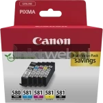 Canon CLI-581 5-Pack zwart en kleur Front box