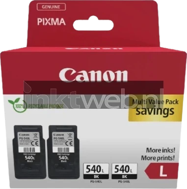 Canon PG-540L Twinpack (Opruiming 2 x 1-pack los) zwart