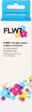FLWR Epson 114 Inktfles foto zwart Front box