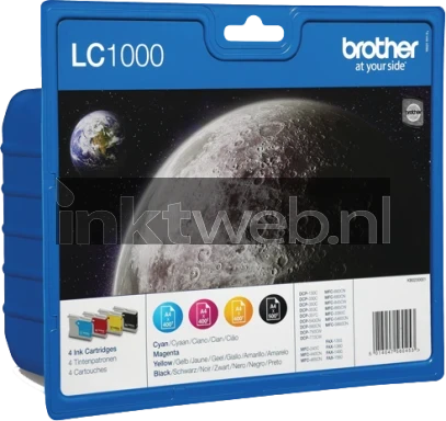 Brother LC-1000 multipack (Opruiming 4 x 1-pack outlet) zwart en kleur
