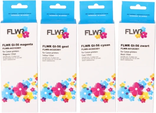 FLWR Canon GI-56 zwart en kleur