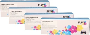 FLWR Brother TN-248XL Toner Bundel  zwart en kleur (Compatible XXL)
