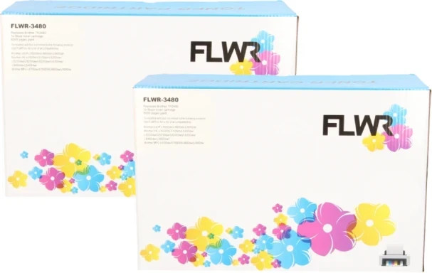 FLWR Brother TN-3480 Bundel zwart