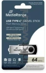 MediaRange USB-C Stick 3.2 Gen 1-64GB zwart (Origineel)
