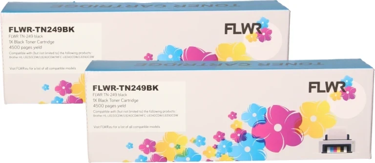 FLWR Brother TN-249 bundel zwart en kleur