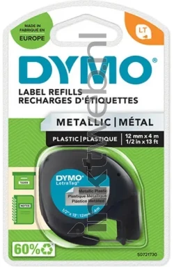 Dymo 91208 (S0721730) zwart op grijs breedte 12 mm