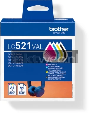 Brother LC-521VAL zwart en kleur
