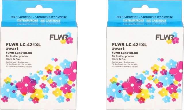 FLWR Brother LC-421XL Multipack zwart
