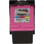 FLWR HP 308 Bundel zwart en kleur (Huismerk (remanufactured)) Product only