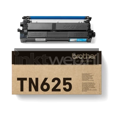Brother TN-625C cyaan Combined box and product