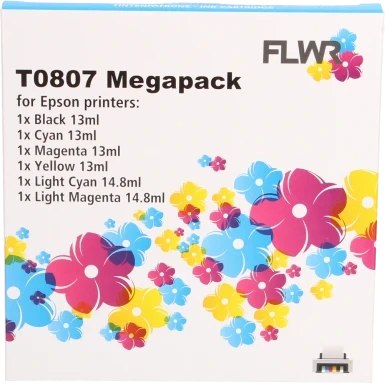 FLWR Epson T0807 Multipack zwart en kleur