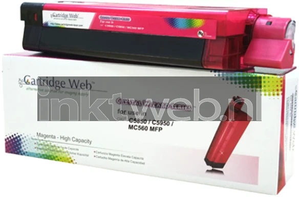 Oki C5950 magenta Combined box and product