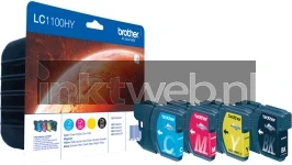 Brother LC-1100HY Multipack zwart en kleur (Origineel Hoge Capaciteit)