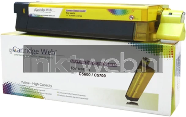 Oki C5600 geel Combined box and product