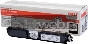 Oki C110/C130/MC160 HC Toner zwart (Origineel Hoge Capaciteit)