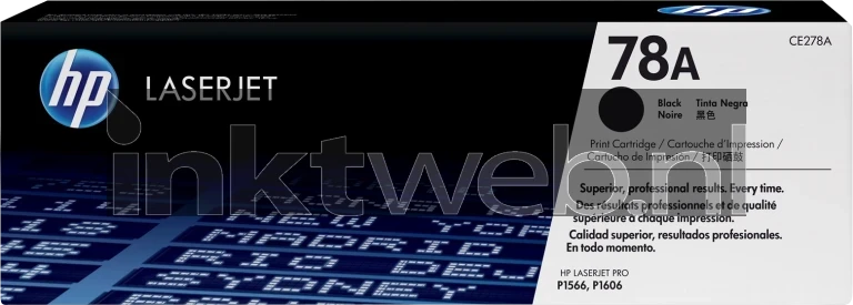 HP 78A zwart black box high-res transparant Front box