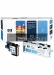 HP 90 Cyaan Printkop Combined box and product