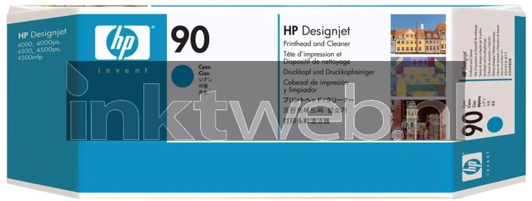 HP 90 printkop incl. printkopreiniger cyaan front box Front box