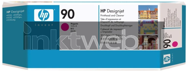 HP 90 printkop incl. printkopreiniger magenta front box Front box