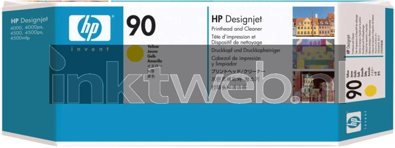 HP 90 printkop incl. printkopreiniger geel front box Front box