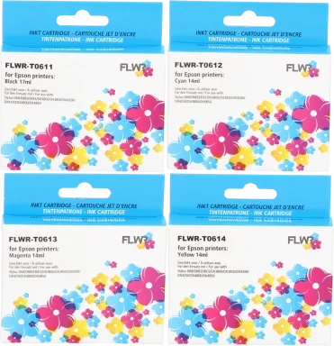 FLWR Epson T0615 multipack zwart en kleur