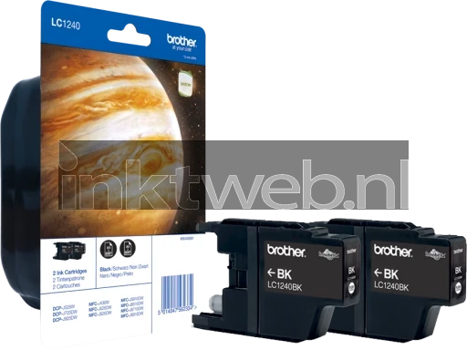 Brother LC-1240 Twinpack zwart
