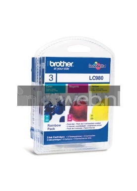Brother LC-980RBWBP (Opruiming 3 x 1-pack los) kleur