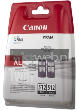 Canon PG-512 twin pack (Opruiming 2 x 1-pack) zwart