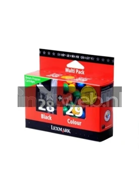 Lexmark 28 en 29 (Opruiming 2 x 1-pack los) zwart en kleur