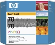 HP 70 Dubblepack licht grijs (Origineel)