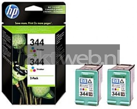 HP 344 Twinpack (Opruiming MHD 2 x 1-pack los) kleur