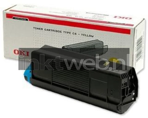 Oki 42127405 Toner geel Combined box and product