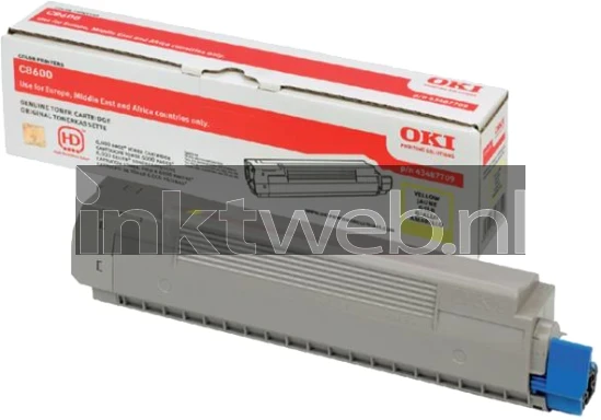 Oki Toner Yellow Combined box and product