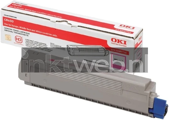 Oki C8600 / C8800 Toner magenta Combined box and product