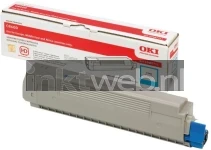 Oki C8600 / C8800 Toner cyaan Combined box and product